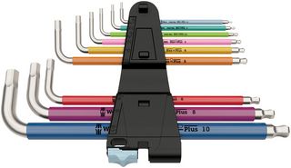 05022669001 - Metric Stainless Steel Multi-Colour Ball End Hex Key Set, 9 Piece - 3950/9