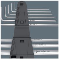 05022130001 - Metric Chrome-Plated Hex Key Set with Holding Function, 9 Piece - 950/9