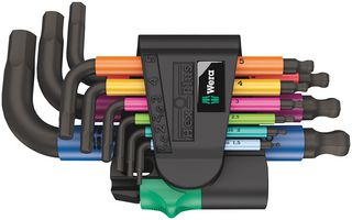 05133164001 - Multi-Colour Short Ball End Hex Key Set, 9 Piece - 950/9