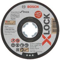 2608619261 - 4 1/2" (115mm x 1mm x 22.23mm) Angle Grinder X-LOCK Inox Cutting Disc