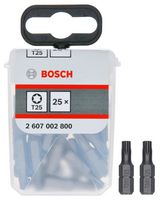 2607002800 - T25 x 25mm Torx Extra Hard Screwdriver Bits, 25 Pack