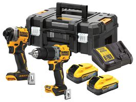 DCK2050H2T-GB - 18V XR 2x 5Ah Powerstack Batteries Li-Ion Cordless Brushless Combi Drill & Impact Driver Twin Kit