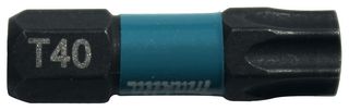 B-63703 - T40 x 25mm Torx Impact Black Screwdriver Bits, 2 Pack
