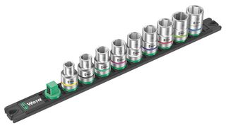 05005460001 - C 4 1/2" Zyklop Socket Set with Magnetic Socket Rail, 9 Piece