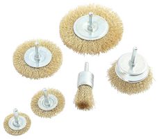 24893 - Wire Brush Set with 1/4" Shanks, 6 Piece