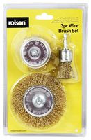 24890 - Wire Brush Set with 1/4" Shanks, 3 Piece