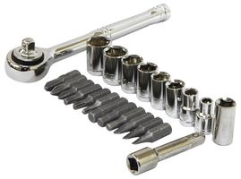 36099 - Ratchet, Socket & Screwdriver Bit Set, 23 Piece