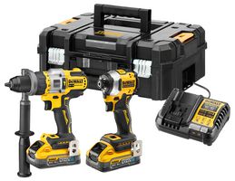 DCK2052H2T-GB - 18V XR 2x 5Ah Powerstack Batteries Li-Ion Cordless 3 Speed Combi Drill with FlexVolt Advantage & Impact Driver Twin Kit