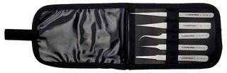 9855 - Stainless Steel Tweezers Set, 5 Piece