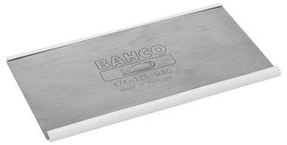 474-125-0.60 - 5" x 2 1/2" 21G (130mm x 62mm x 0.6mm) Cabinet Scraper with Plastic Edge Protector