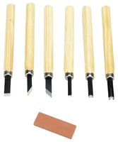 PCT1006 - Wood Carving Tool Set with Sharpening Stone, 6 Piece