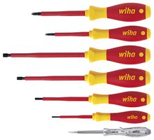 00834 - SoftFinish VDE Insulated Slotted & Phillips Screwdriver Set, 7 Piece