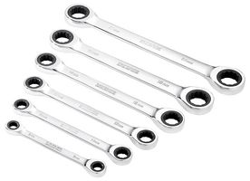 27741 - Metric Double Ratchet Ring Spanner Set, 6 Piece