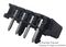 43650-0400 - Micro-Fit 3.0 Header, SMT Compatible, Single Row, R/A, with Snap-in Plastic Peg PCB Lock, 4 Way