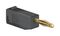22.1004 + 22.2030-21 - 2mm Stackable Banana Plug, 10A, 60V, Black, 5 Pack