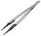 5CPR.SA - 130mm Precision Tweezers, Very Fine Straight Round Replaceable Tips