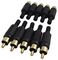 PSG01533 - Plug, Phono, Gold / Black, 10 Pack