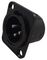 PSG01277 - XLR Chassis Plug, 3 Pole, Black, Metal