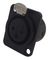 PSG01278 - XLR Chassis Socket, 3 Pole, Black, Metal