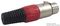 PSG01325 - 3 Pole XLR Socket with Red Coloured Strain Relief