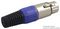 PSG01326 - 3 Pole XLR Socket with Blue Coloured Strain Relief