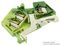 280-637 - 3 Conductor Ground Terminal Block, 35mm DIN Rail, Cage Clamp, 28AWG to 12AWG