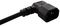 10TA104A-2M - IEC C14 Right Angled Plug to Free End Mains Lead, 2m 10A Black