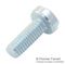 M38 CSSTMCZ100- - M3 x 8mm Steel BZP Cheese Head Slotted Machine Screws, 100 Pack