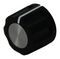 CF-X5-M-T18 - 16mm Knurled Instrument Knob, Splined Shaft, Black