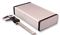 1455Q2201 - Aluminium Enclosure, Metal End Panels, 125x52x220mm
