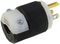 HBL5266C - Insulgrip Power Connector, 125V AC, 15A, 2 Pole, 3 Wire Grounding, Black/White