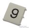 LHS3-1TW/9 - Pre-Printed Heat Shrink Cable Marker, 9, White, 3mm, 100 Pack