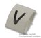 LHS3-1TW/V - Pre-Printed Heat Shrink Cable Marker, V, White, 3mm, 100 Pack