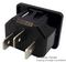 6100.4310 - IEC C14 Inlet, Snap-In, 6.3mm Tab, 1mm