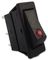 C5503PLLAA - Rocker Switch, On Off, SPST, Red Illuminated, 250V AC, 16A