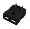 AM-J-PCB - ANSI PCB Mountable Miniature Socket, Type J, Thermocouple, Black