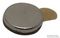 N852N - 10mm x 1mm Nickel Plated Adhesive Backed Disc Magnet with Quick Release Tab - North, 50 Pack