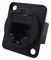 CP30220 - UTP Cat5e RJ45 Feedthrough Panel Mount Connector, Black Plastic XLR Frame