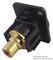 CP30230 - Red Phono (RCA) Feedthrough Panel Mount Connector, Black Plastic XLR Frame