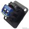 CP30240 - 2 Screw Terminal Feedthrough Panel Mount Connector, Black Plastic XLR Frame