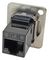 CP30220M - UTP Cat5e RJ45 Feedthrough Panel Mount Connector, Silver Metal XLR Frame