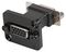 NADB15FF-B - 15 Pin Hi Density, D-Sub Socket to Socket Panel Mount Feedthrough Adaptor, Black Metal D-Shape Housing