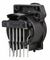 NE8FAH-C5 - RJ45 Cat5e Horizontal PCB Panel Mount Socket, 8P8C, A-series Cutout with Latch Lock, Black Plastic