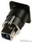 NAUSB3-B - USB 3.0 A to B Reversible Socket to Socket Panel Mount Feedthrough Adaptor, Metal D-Shape Housing