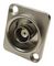 CP30118 - 50 ohm BNC Feedthrough Panel Mount Connector, Silver Metal XLR Frame