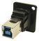 CP30204NMB - USB 3.0 B to B Feedthrough Panel Mount Connector, Nickel Plated, CSK hole, Black Metal XLR Frame
