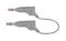 66.9407-050-28 - Stackable Banana Plug to Plug Test Lead, 4mm, 600V, 32A, 500mm, Grey