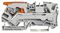 2106-1201 - 2 Conductor Through Terminal Block, Lever Push In Cage Clamp, Open Tool Slots, 35mm DIN Rail, 8AWG to 20AWG, 800V AC, 41A, Grey