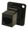 CP30223 - RJ11 to RJ11 Feedthrough Panel Mount Connector, Black Metal, CSK Holes