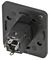 CP303100X - 3.5mm Vertical Stereo Jack Socket, Recess Plate, Panel Mount, Plain Holes